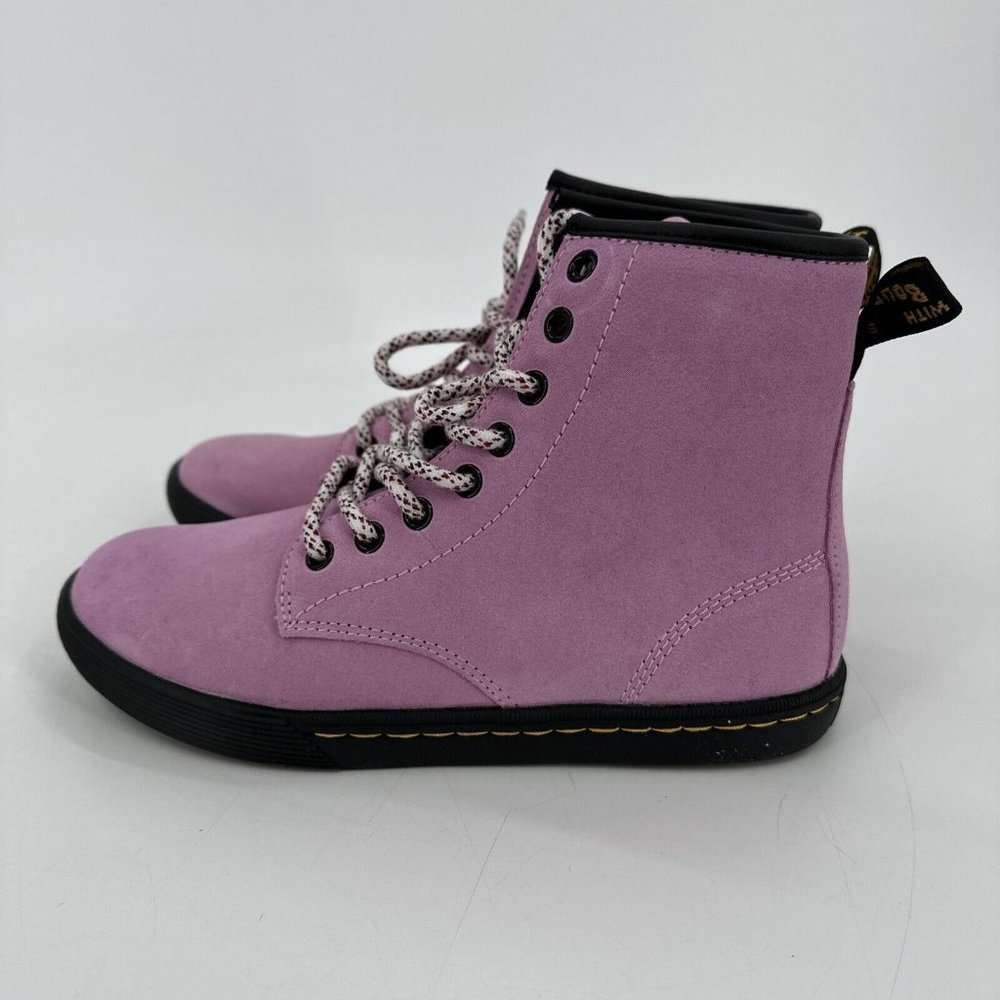 Dr Martens Women's Boots Suede Pink Lavender Sheridan Hi Size US 7 NEW w/ Tags - Picture 3 of 12